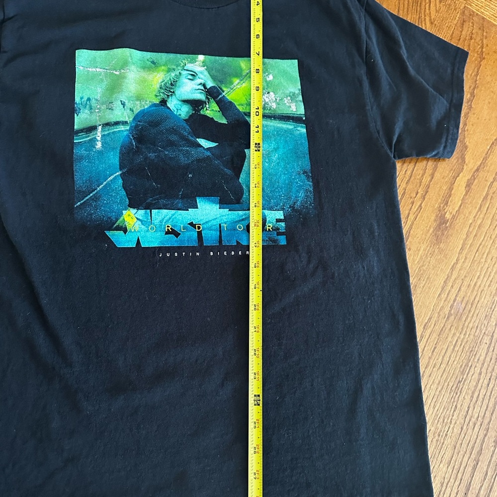 Justin Bieber Justice World Tour Concert T-Shirt Black Size Large - Picture 5 of 6